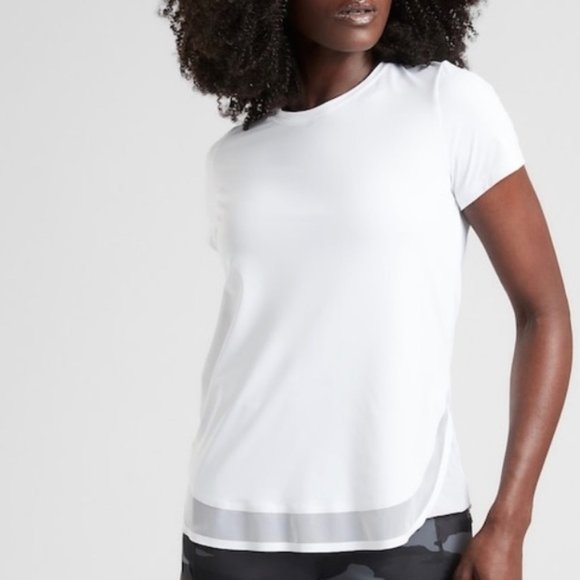 Athleta Tops - Athleta Cadence Tee White S